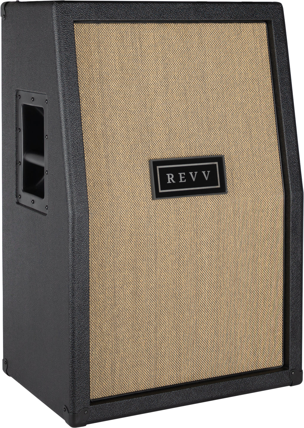 Revv 2x12 Vertical SLANT Speaker Cabinet (RV90) 8 Ohms 180W (Black w/ Cane Grill Cloth)-REVV Amplification-Infinite Music