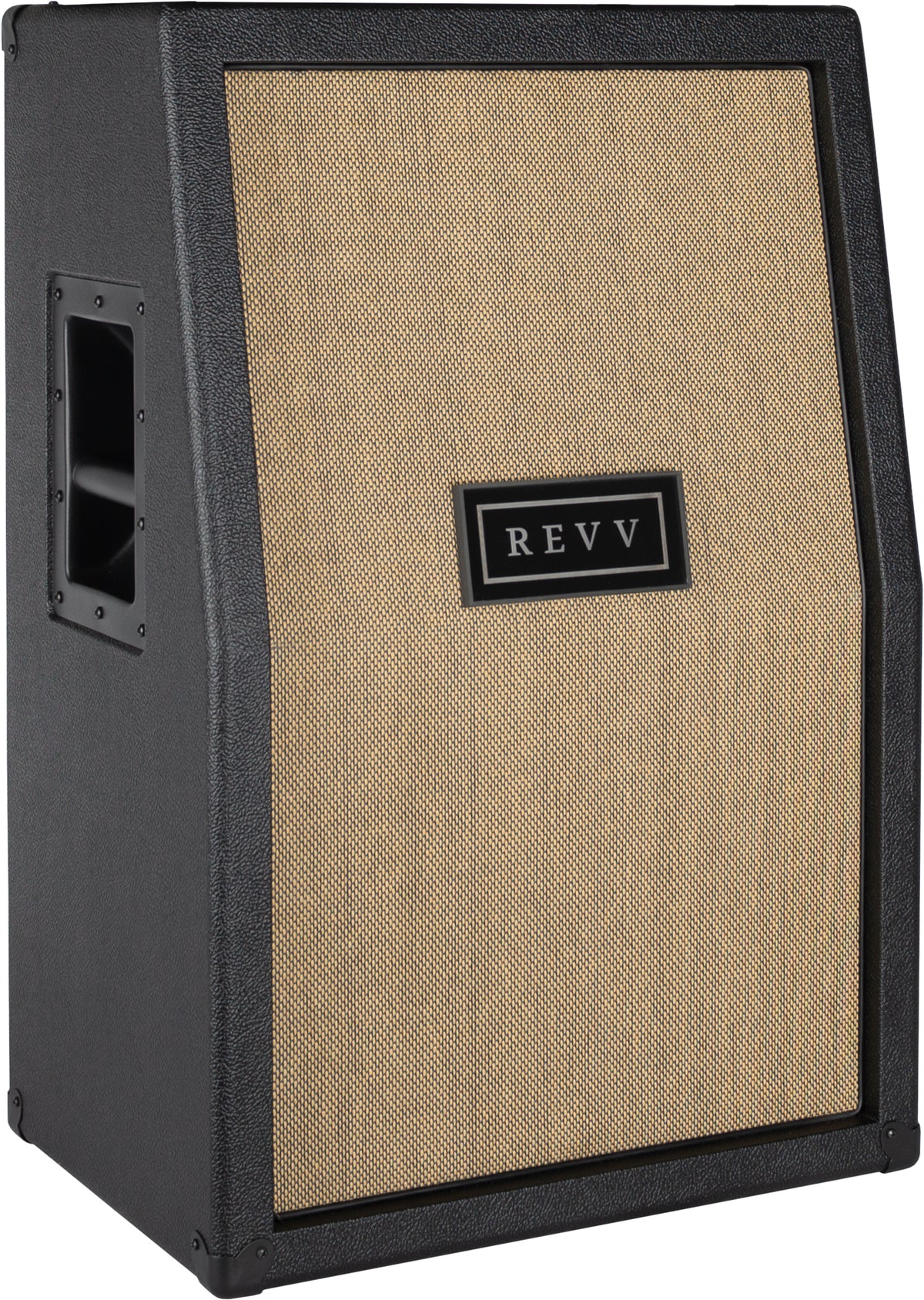 Revv 2x12 Vertical SLANT Speaker Cabinet (RV90) 8 Ohms 180W (Black w/ Cane Grill Cloth)-REVV Amplification-Infinite Music