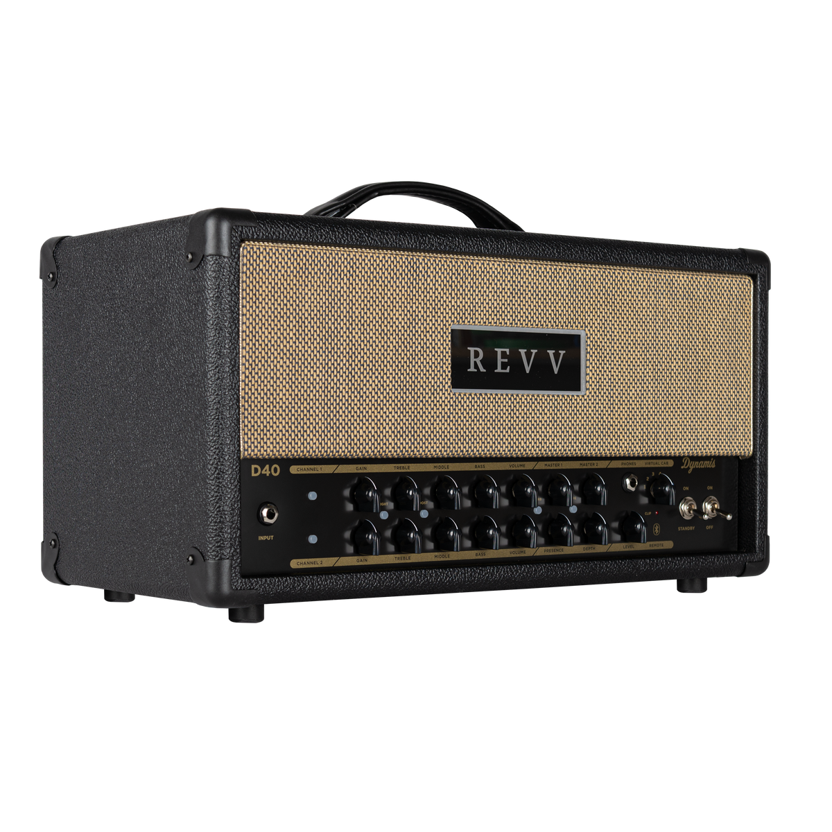 Revv Amplification D40 Dynamis 2ch Amp Head - Black- W/- Two Notes Embedded-REVV Amplification-Infinite Music