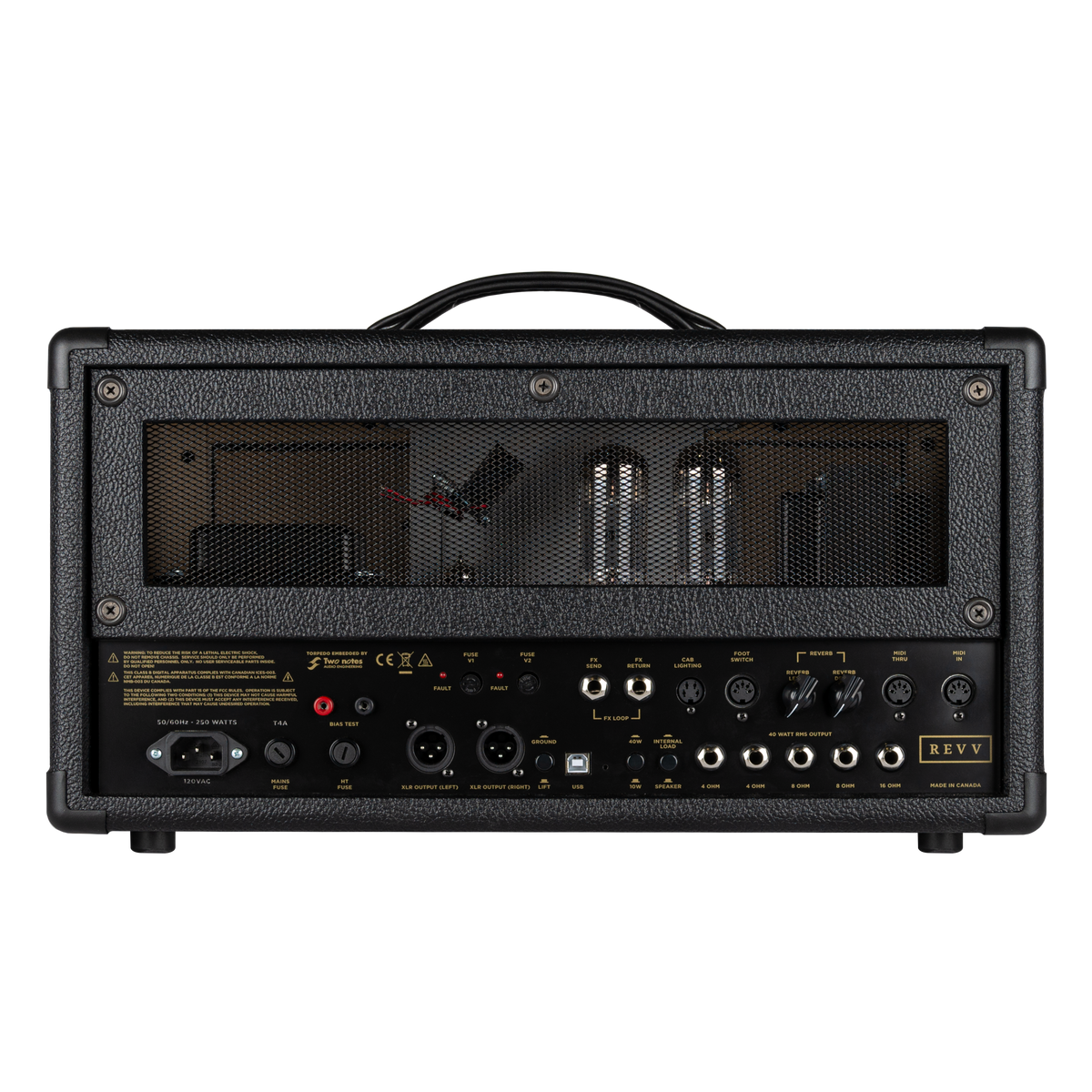 Revv Amplification D40 Dynamis 2ch Amp Head - Black- W/- Two Notes Embedded-REVV Amplification-Infinite Music