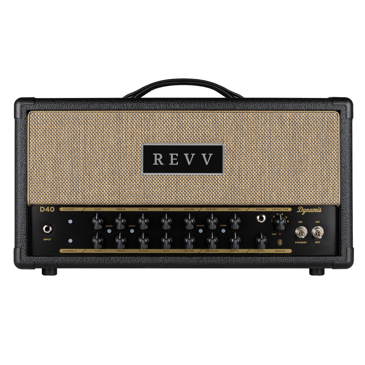 Revv Amplification D40 Dynamis 2ch Amp Head - Black- W/- Two Notes Embedded-REVV Amplification-Infinite Music