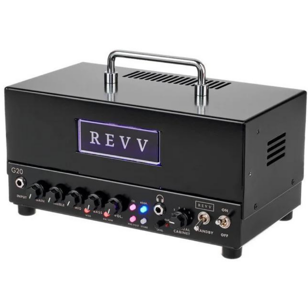 Revv D20 Tube Amp - BLACK - With Two Notes Reactive Load Lunch Box Head W/- Cover-REVV Amplification-Infinite Music