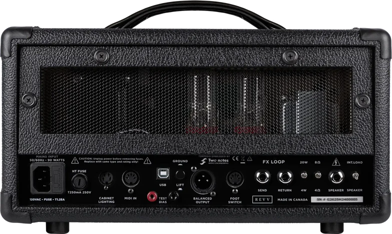 Revv Generator G25 2Ch 25 Watt Tube Head w/ Two Notes Reactive Load-REVV Amplification-Infinite Music