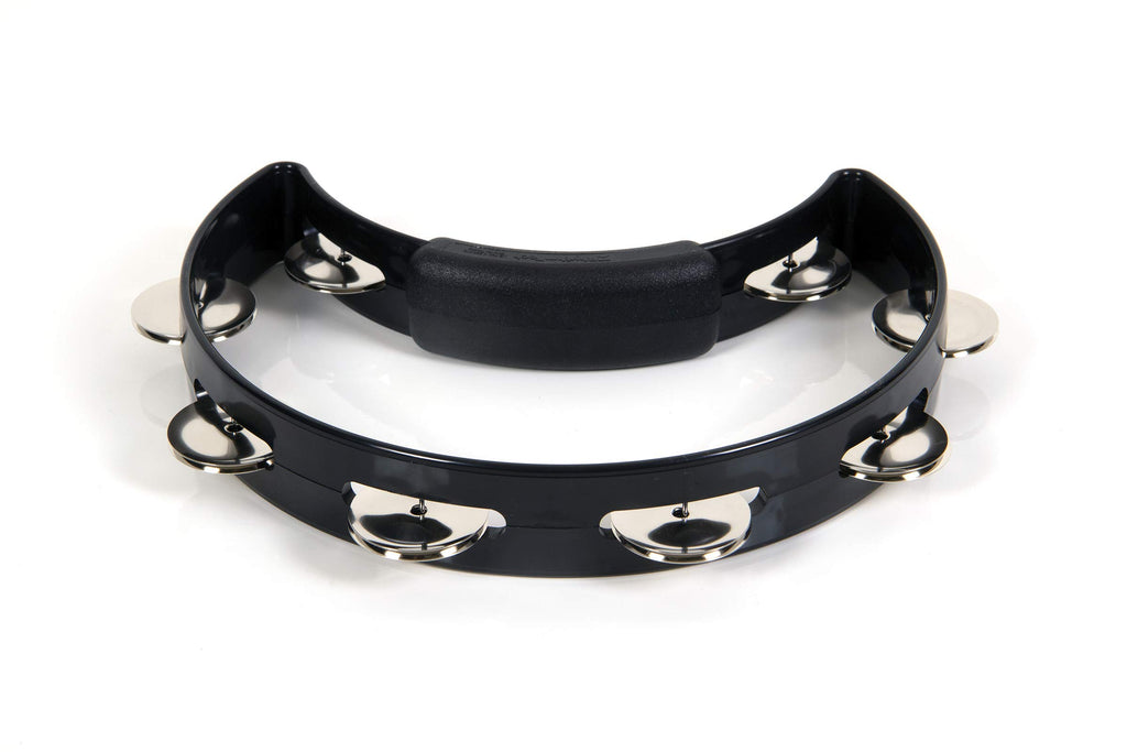 Rhythm Tech Solo Tambourine with Single Row Nickel Jingles - Black-Rhythm Tech-Infinite Music