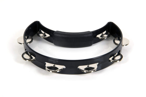 Rhythm Tech Solo Tambourine with Single Row Nickel Jingles - Black-Rhythm Tech-Infinite Music