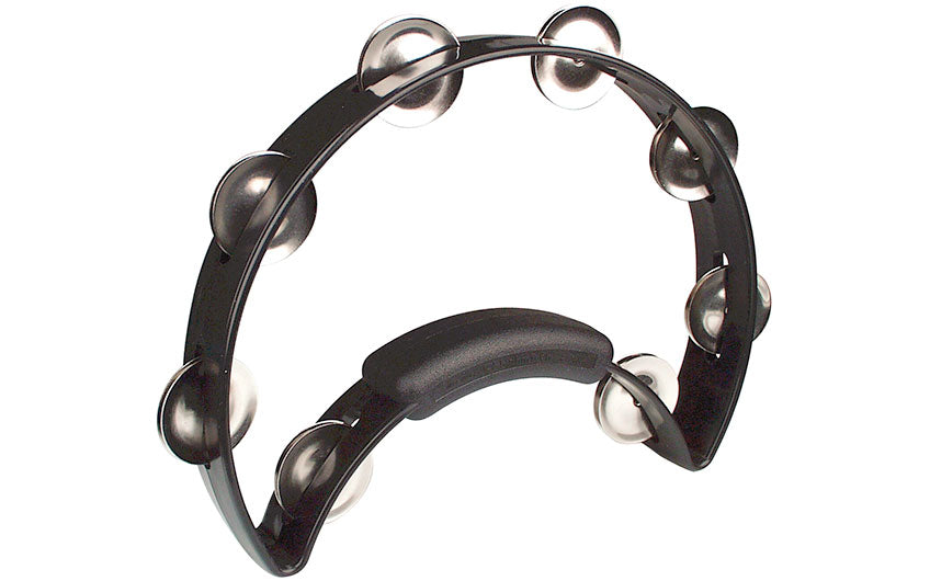 Rhythm Tech Solo Tambourine with Single Row Nickel Jingles - Black-Rhythm Tech-Infinite Music