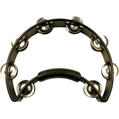 Rhythm Tech Standard Tambourine with Double Row Nickel Jingles - Black-Rhythm Tech-Infinite Music