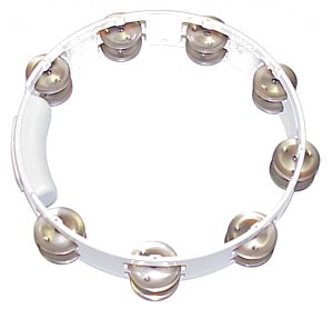 Rhythm Tech TC4020-U True Colors Tambourine - White-Rhythm Tech-Infinite Music