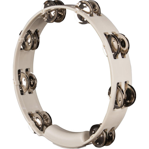 Rhythm Tech TC4020-U True Colors Tambourine - White-Rhythm Tech-Infinite Music