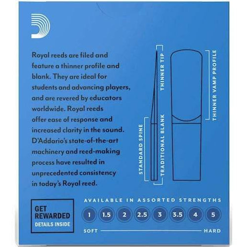 Rico Royal Alto Sax Reeds By Daddario – Box of 10-Rico-Infinite Music