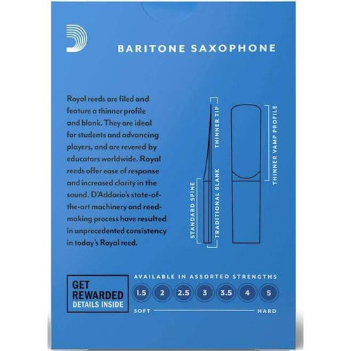 Rico Royal Baritone Sax Reeds By Daddario- Box of 10-Rico-Infinite Music