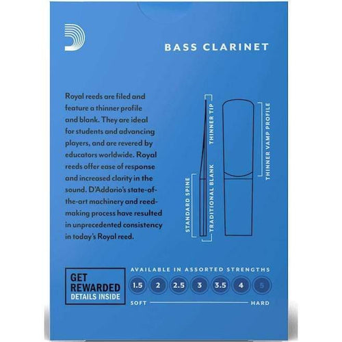 Rico Royal Bass Clarinet Reeds By Daddario- Box of 10-Rico-Infinite Music