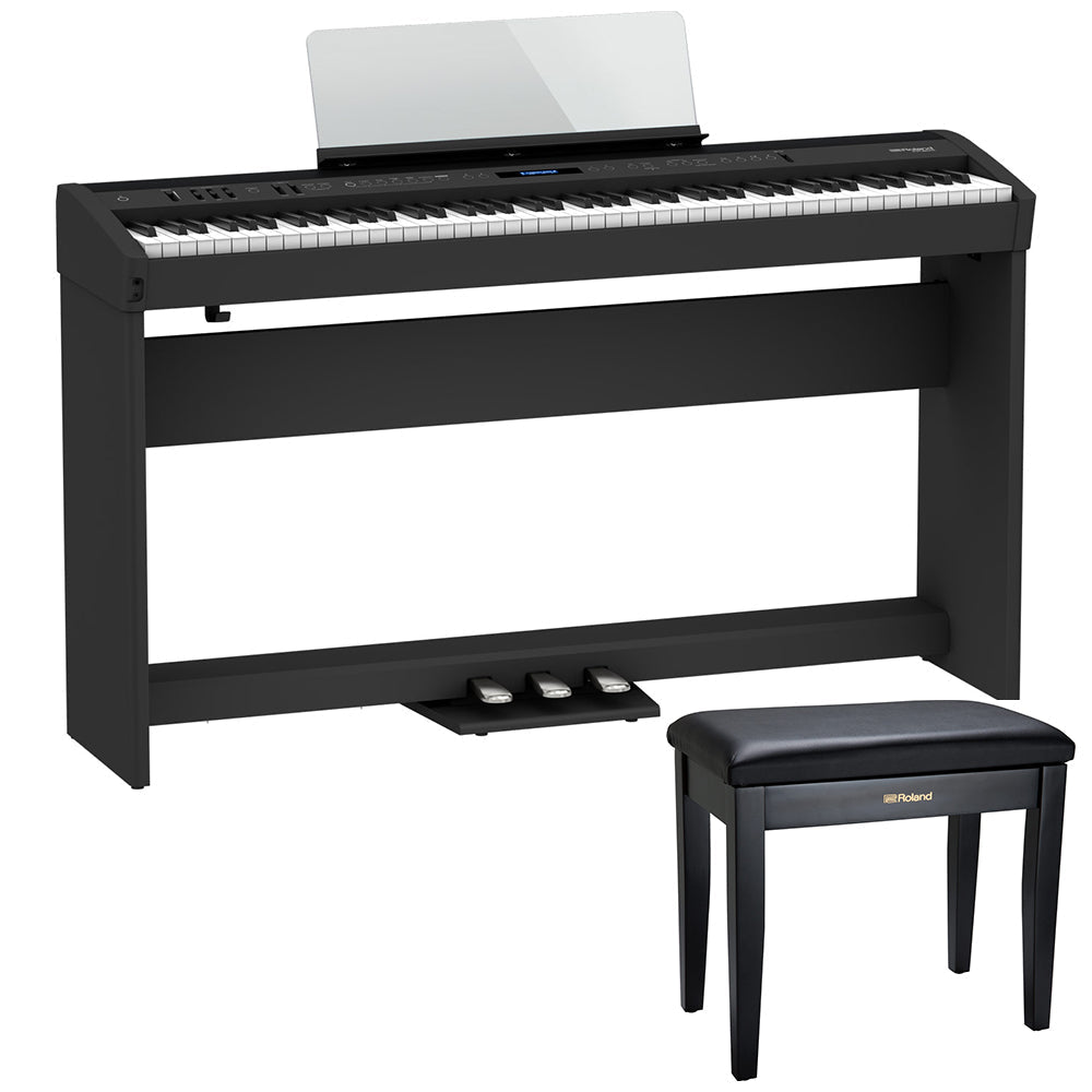 Roland FP-60X Digital Piano with Stand, Pedal and Stool - Black-Roland-Infinite Music
