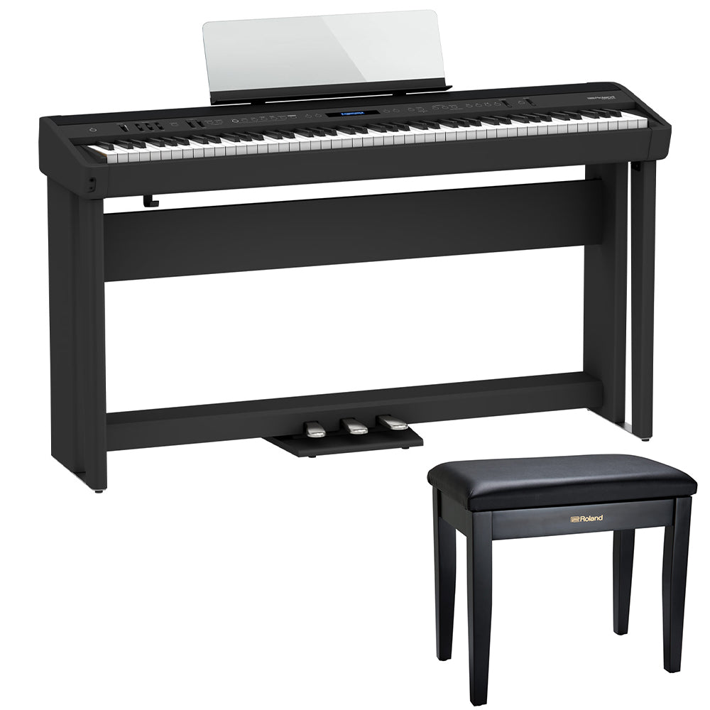 Roland FP-90X Digital Piano with Stand, Pedal and Stool - Black-Roland-Infinite Music