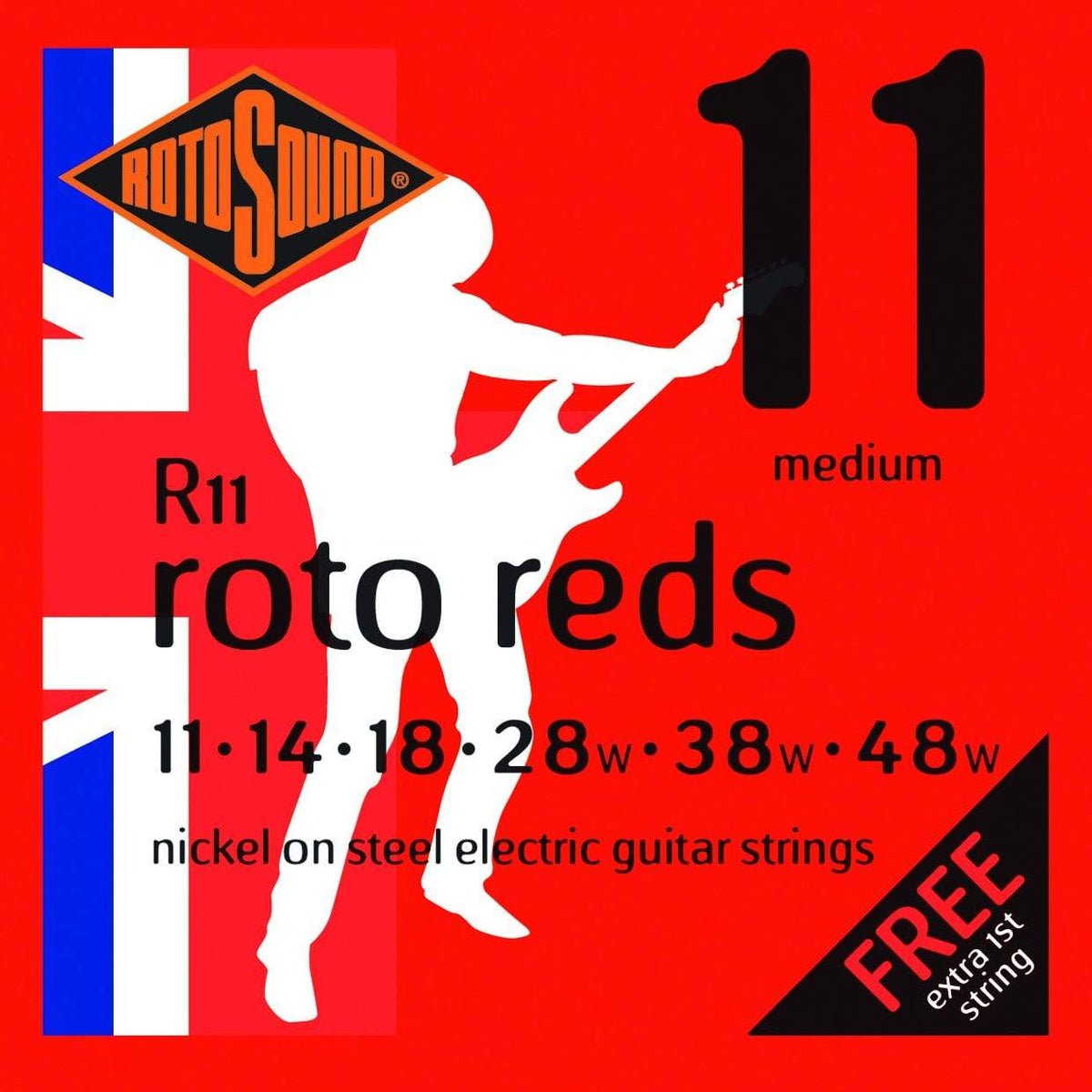 Rotosound R11 Roto Reds Electric Guitar Strings - 11-48-Rotosound-Infinite Music