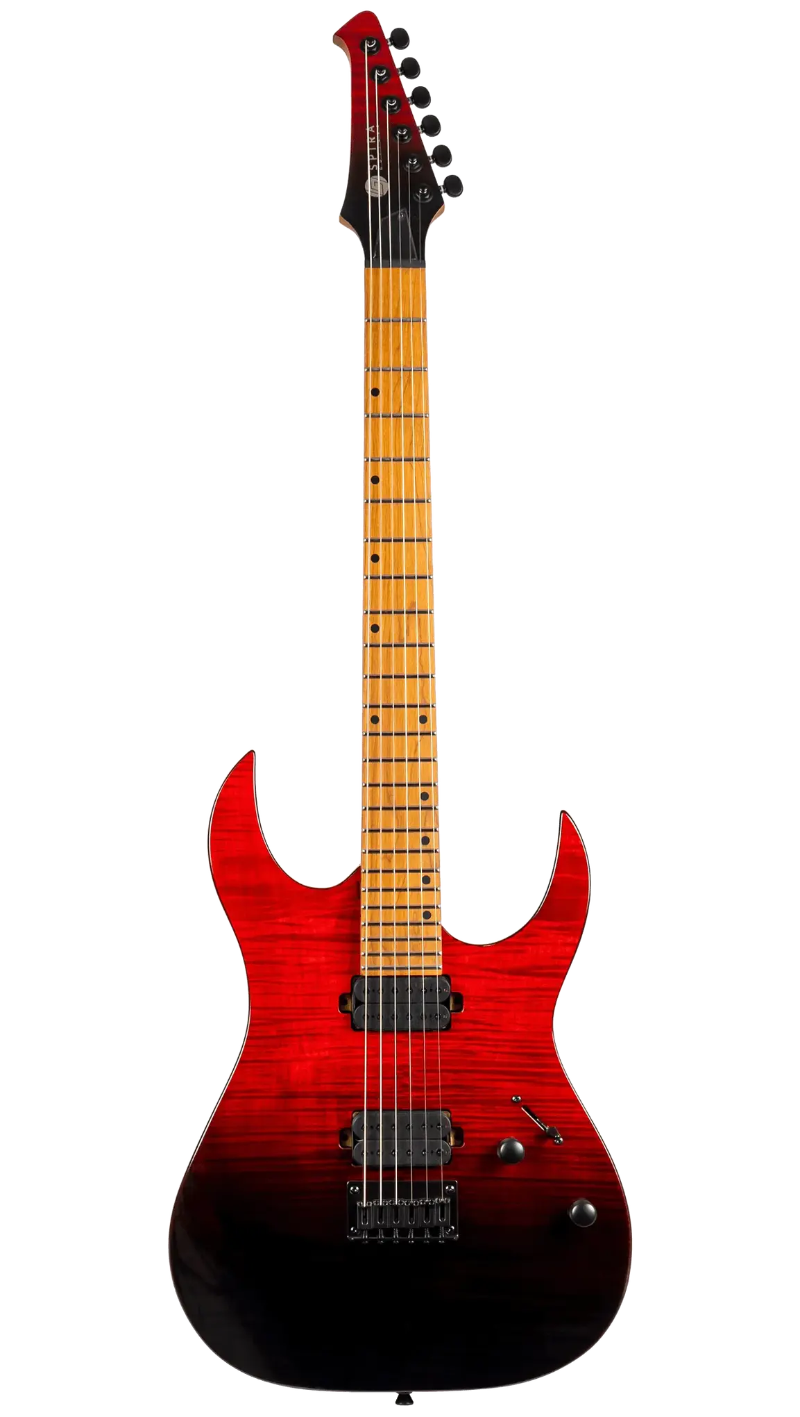 Spira Guitars S-450 TRD Flame Top Electric Guitar MN - Transparent Red ( EX Demo)
