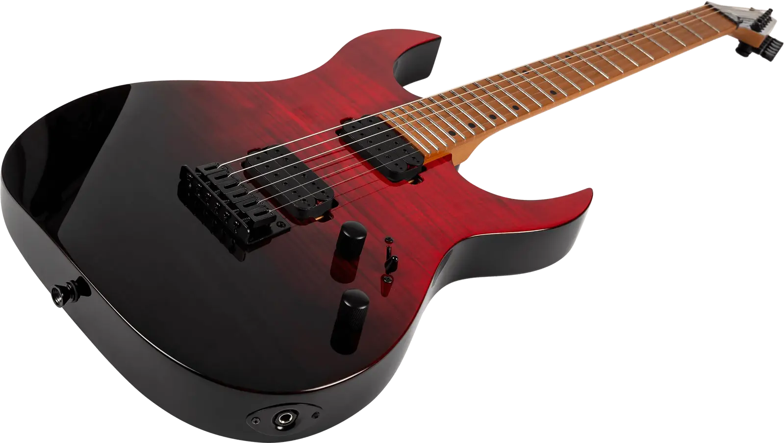 Spira Guitars S-450 TRD Flame Top Electric Guitar MN - Transparent Red ( EX Demo)
