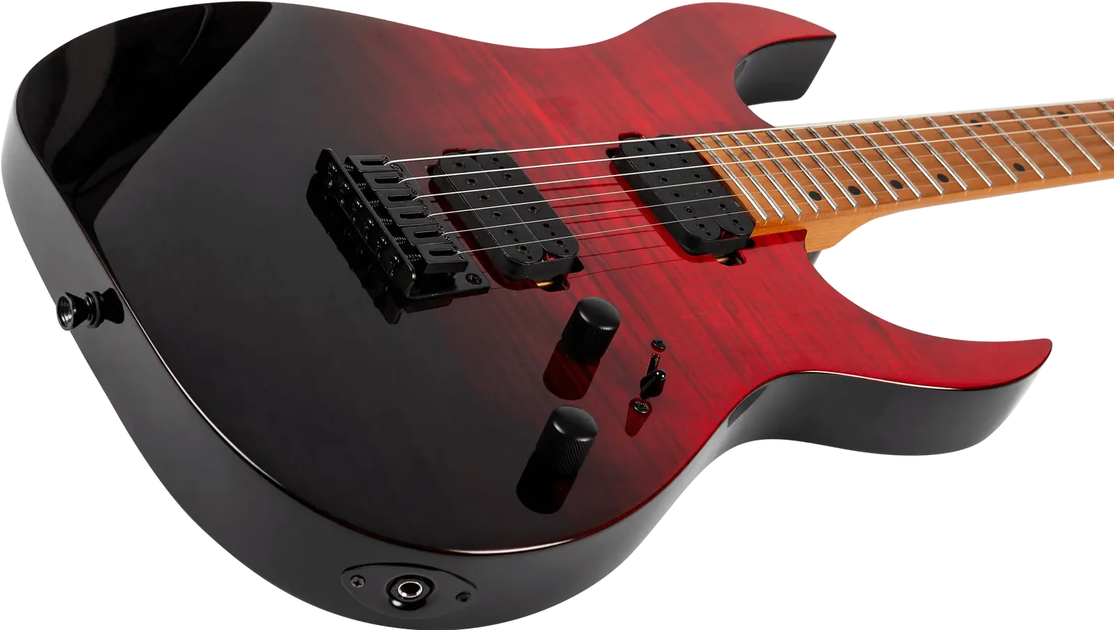Spira Guitars S-450 TRD Flame Top Electric Guitar MN - Transparent Red ( EX Demo)