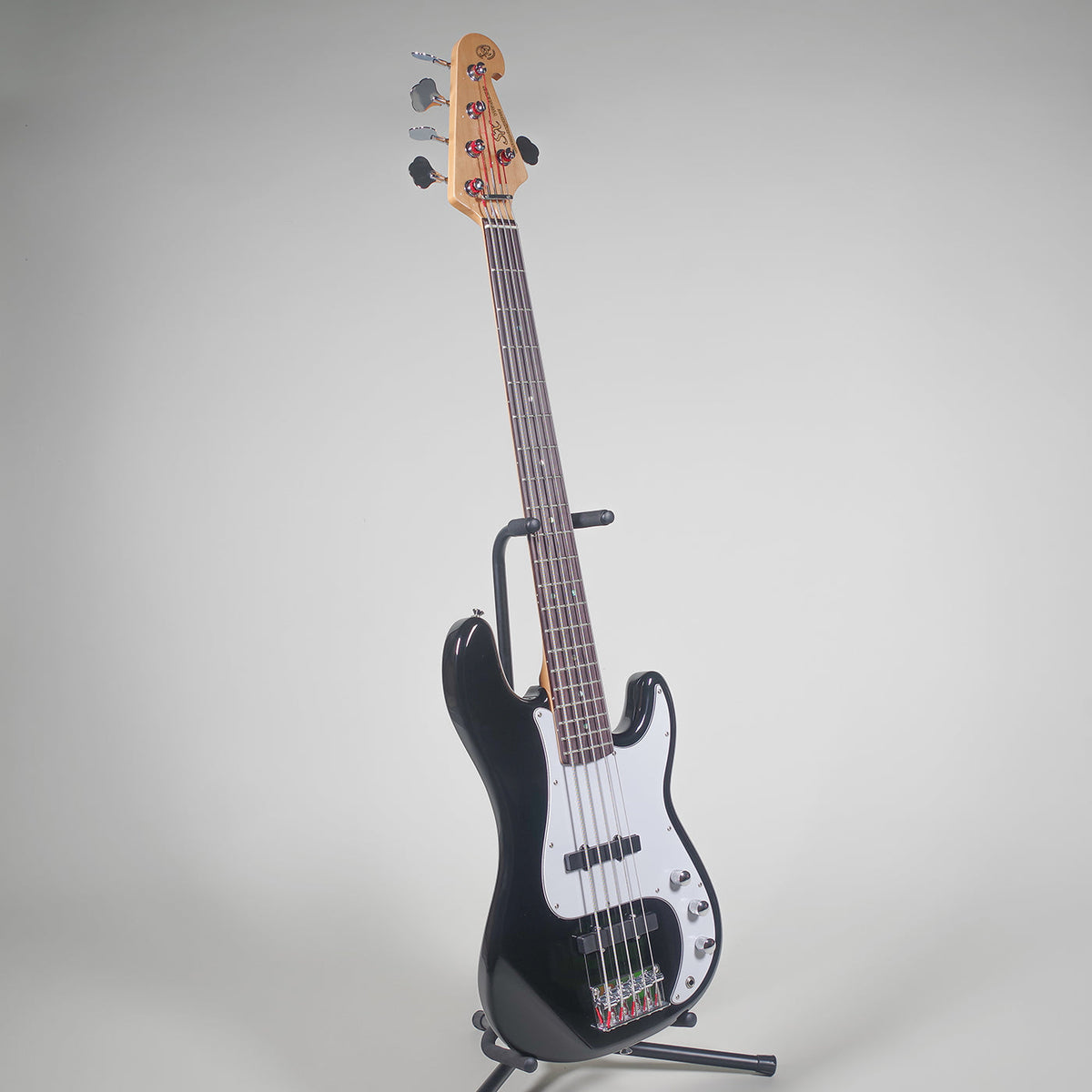 SX 5 String Vintage Style Bass Guitar - Black-SX-Infinite Music