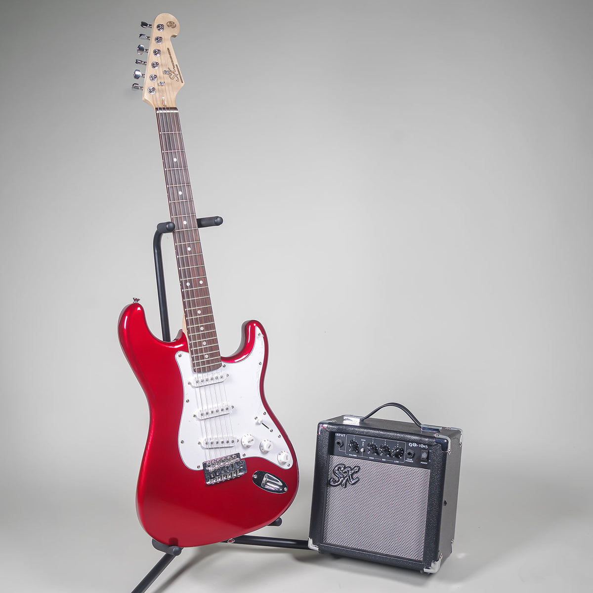 SX Candy Apple Red Electric Guitar Pack-SX-Infinite Music
