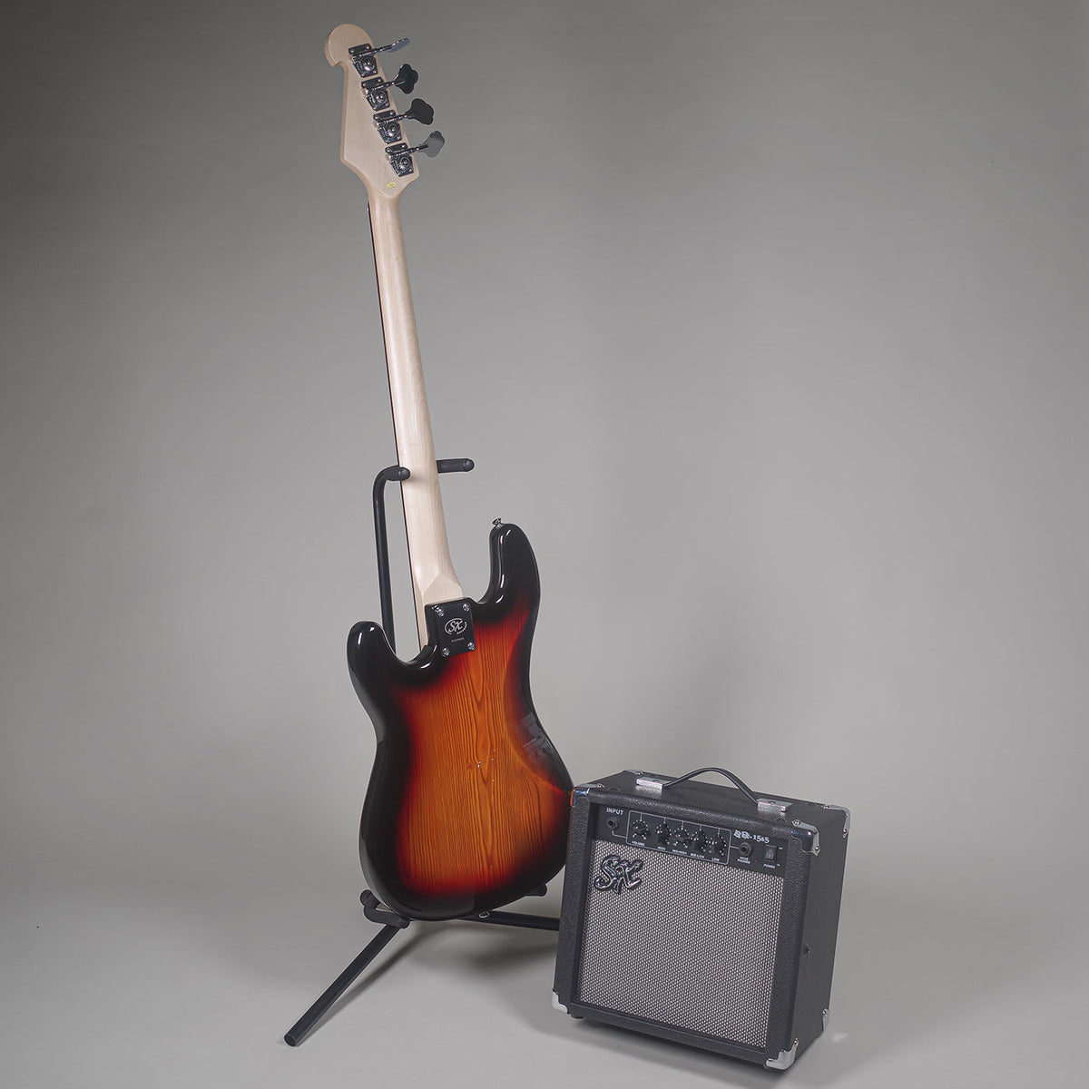 SX PB Style 3 Tone Sunburst Bass Guitar Pack-SX-Infinite Music