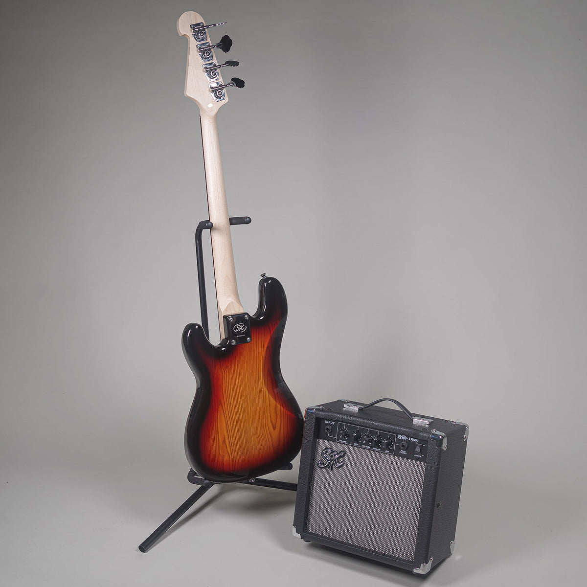 SX PB Style 3/4 Bass Guitar Pack - Tobacco Sunburst-SX-Infinite Music