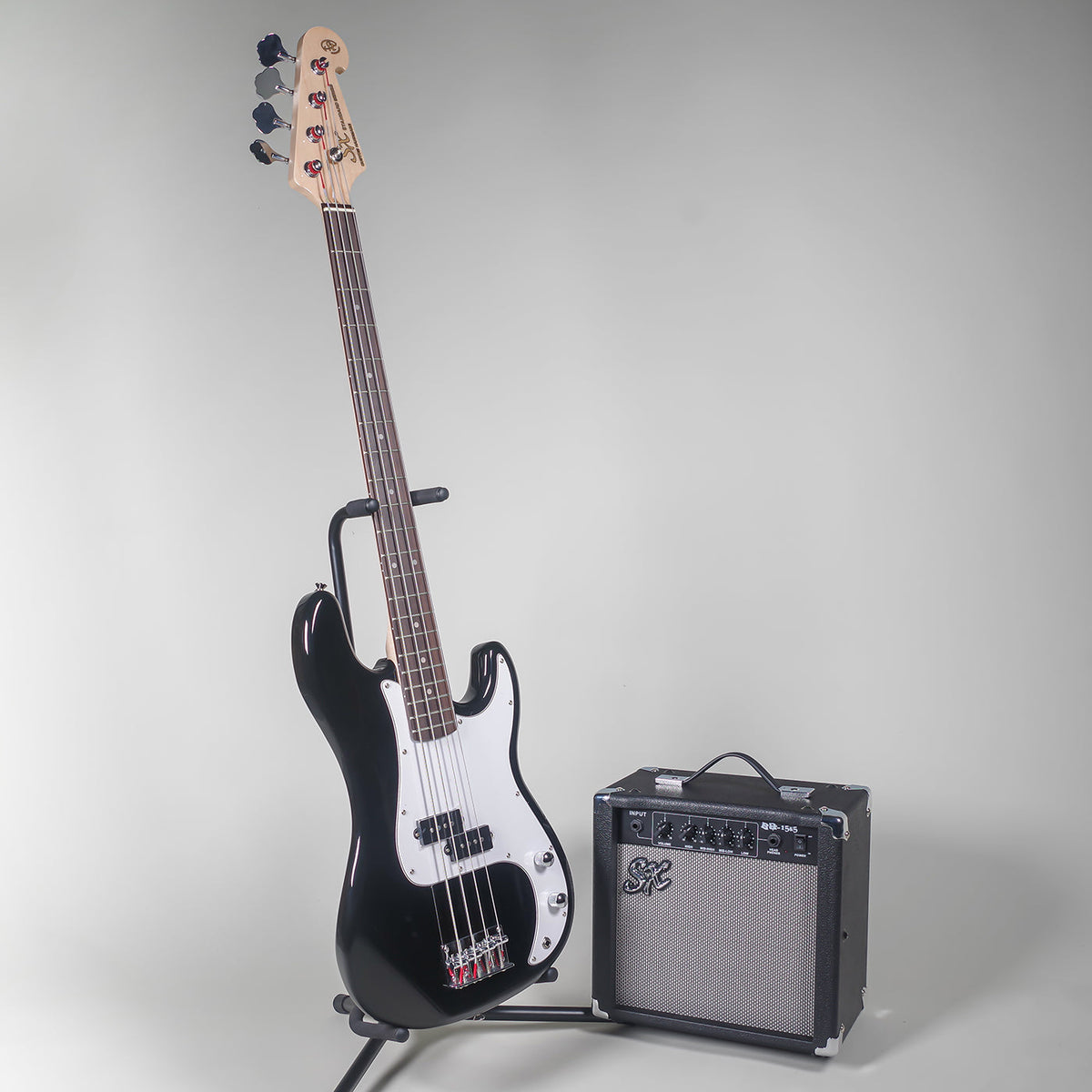 SX PB Style Black Bass Guitar Pack-SX-Infinite Music