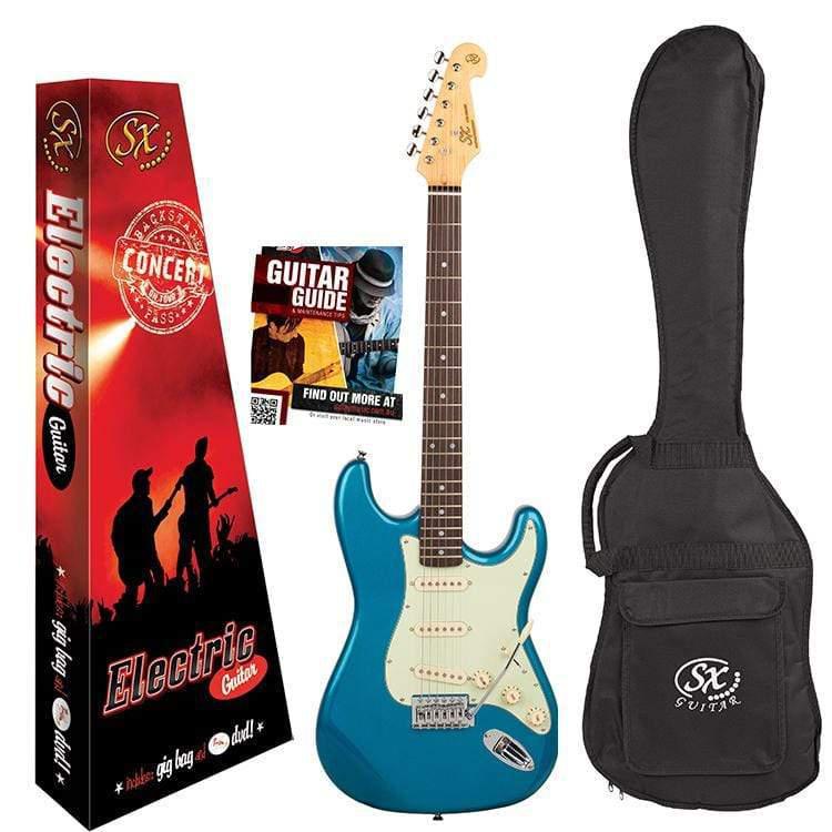SX Vintage Style Electric Guitar Package - Lake Placid Blue-SX-Infinite Music