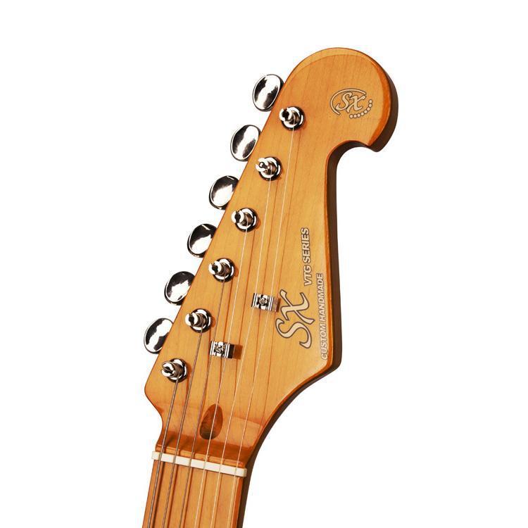 SX Vintage Style Electric Guitar - Red Antique Sunburst-SX-Infinite Music