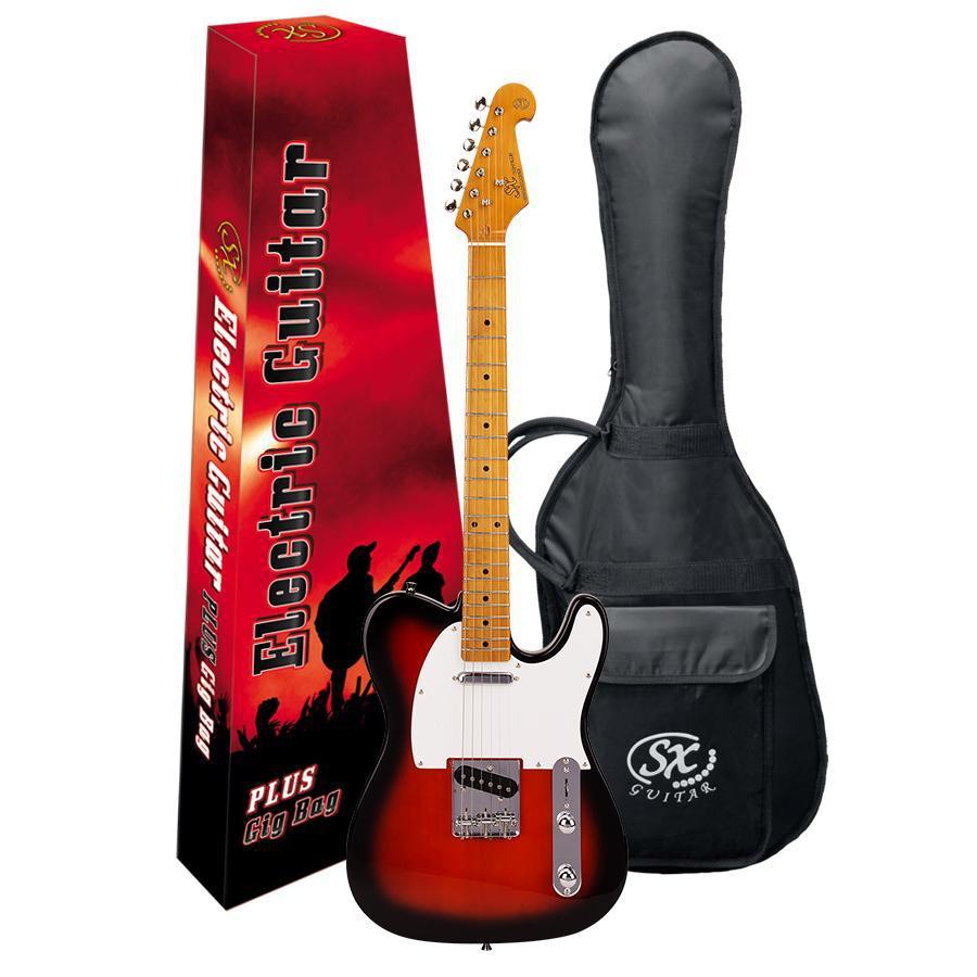SX Vintage Style Electric Guitar - Red Antique Sunburst-SX-Infinite Music