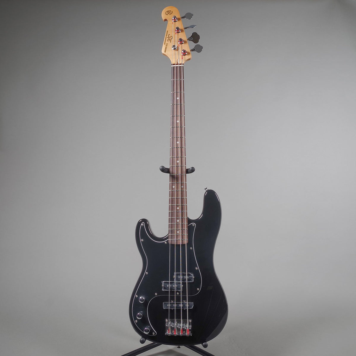SX Vintage Style Left Hand Bass Guitar - Black-SX-Infinite Music