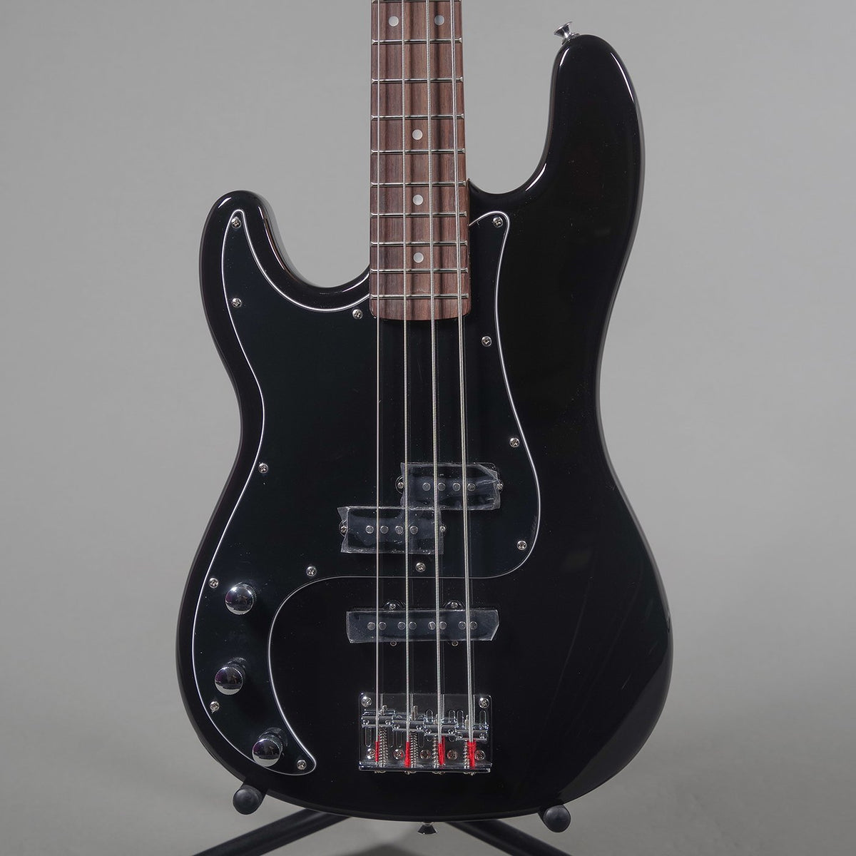 SX Vintage Style Left Hand Bass Guitar - Black-SX-Infinite Music