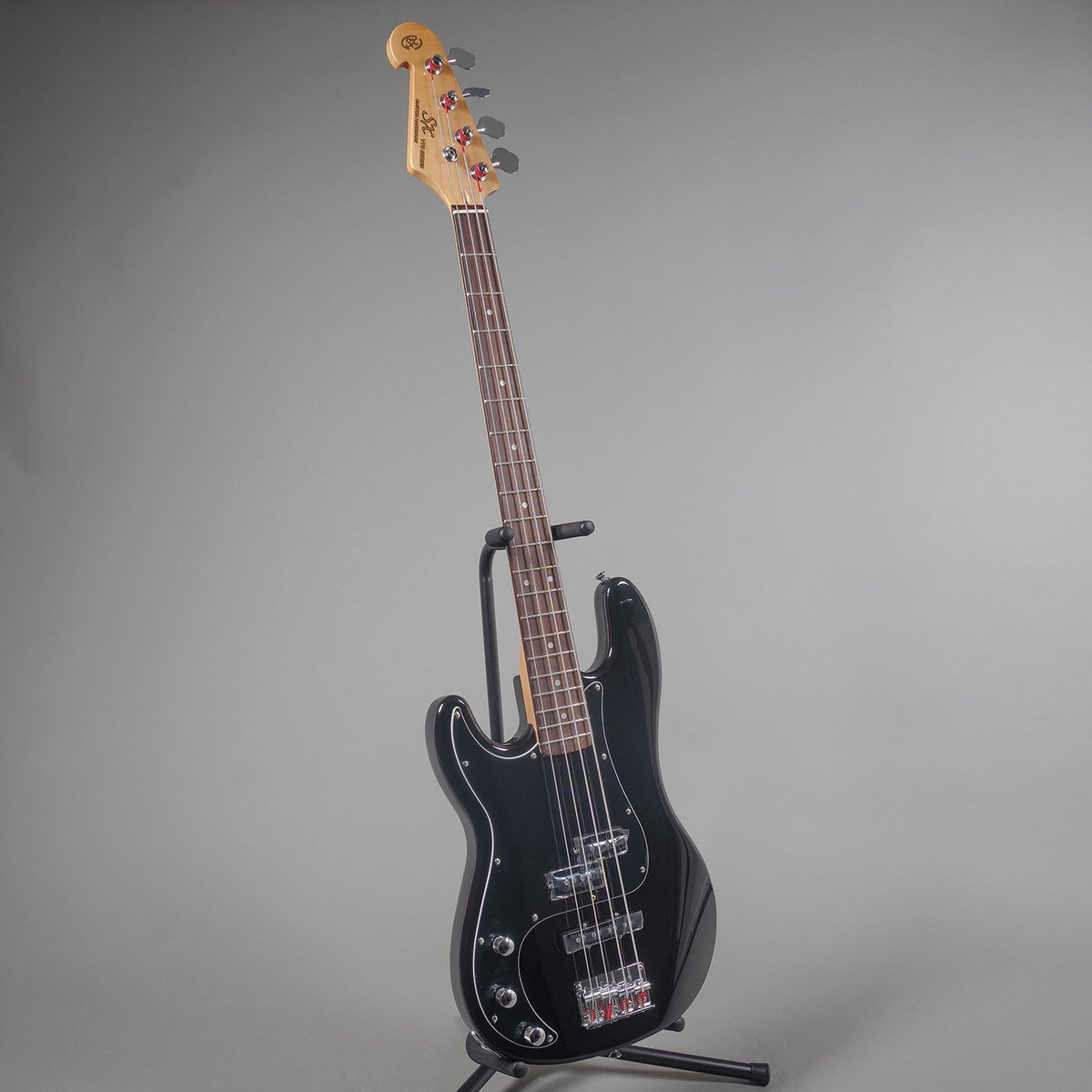 SX Vintage Style Left Hand Bass Guitar - Black-SX-Infinite Music