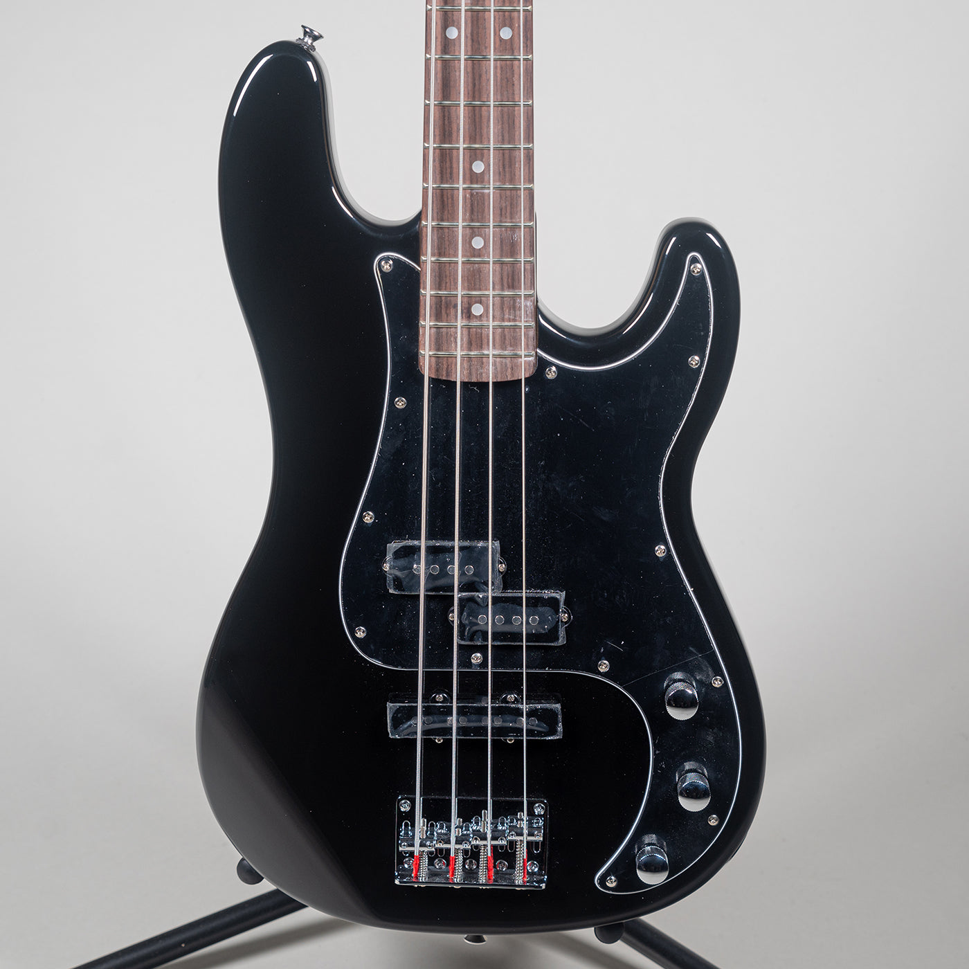 SX Vintage Style P Bass Guitar - Black-SX-Infinite Music