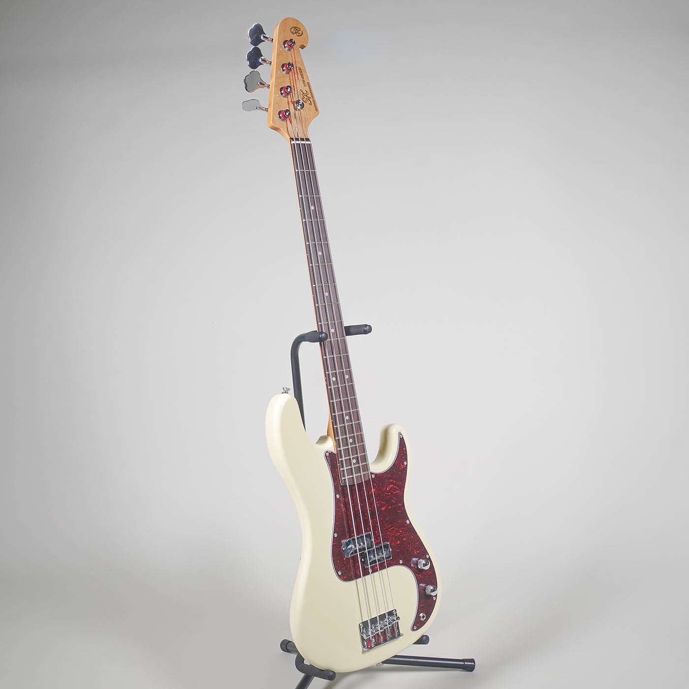 SX Vintage Style P Bass Guitar - Vintage White-SX-Infinite Music