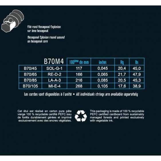 Savarez Explosion Hexagonal Bass Guitar String Set Medium 45-105-Savarez-Infinite Music