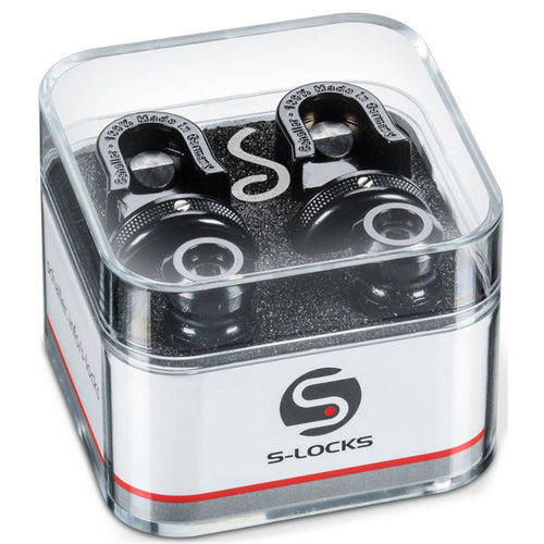 Schaller New S-Locks Black Chrome Straplocks-Schaller-Infinite Music