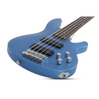 Schecter C-5 Deluxe Satin Metallic Light Blue Bass Guitar-Schecter-Infinite Music