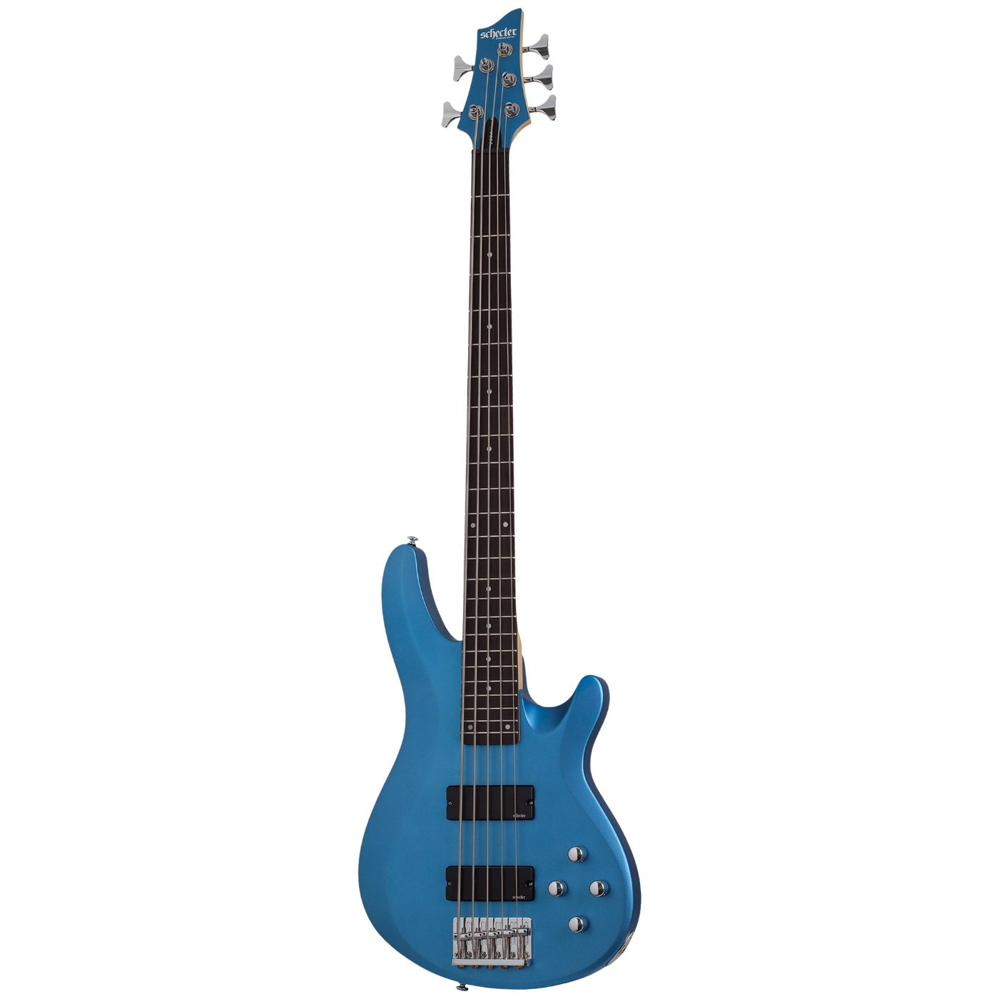 Schecter C-5 Deluxe Satin Metallic Light Blue Bass Guitar-Schecter-Infinite Music