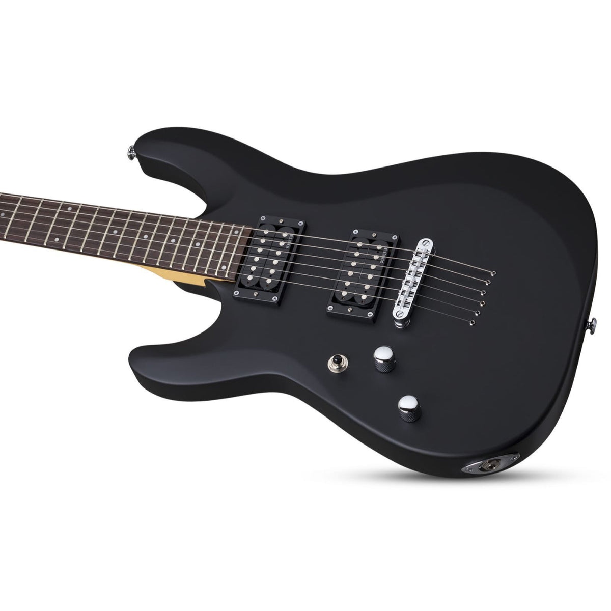 Schecter C-6 Deluxe Satin Black Electric Guitar (LEFT HANDED)-Schecter-Infinite Music