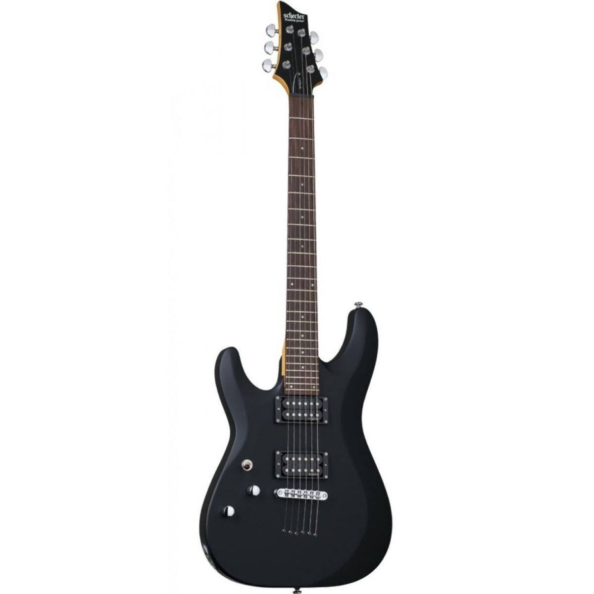 Schecter C-6 Deluxe Satin Black Electric Guitar (LEFT HANDED)-Schecter-Infinite Music
