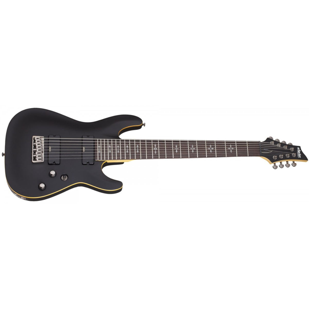Schecter Demon 8 ABSN 8 String Electric Guitar-SCH3663- Aged Black Satin-Schecter-Infinite Music