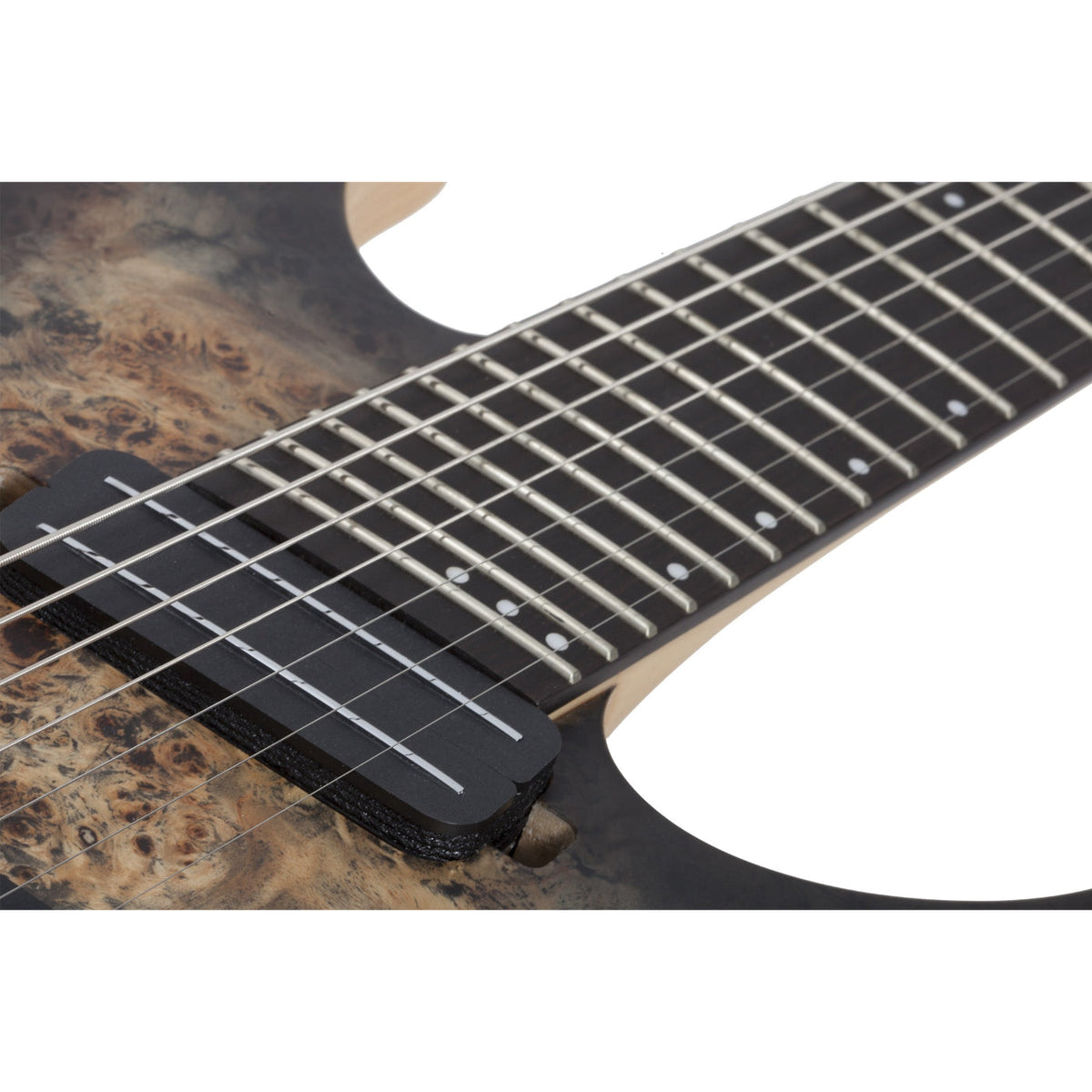 Schecter Reaper-7 Multi-scale 7-string Guitar - Charcoal Burst (Fan Fret)-Schecter-Infinite Music