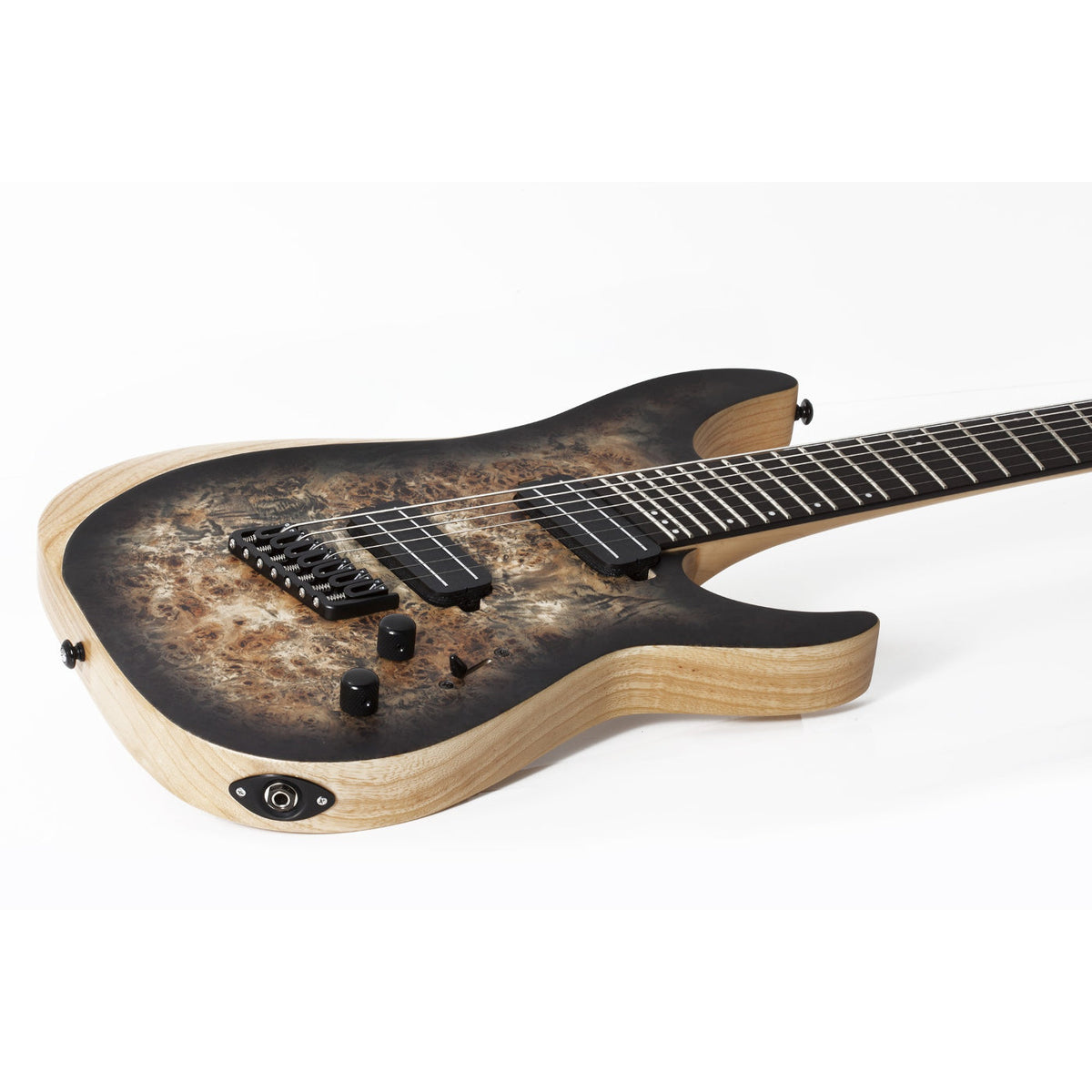 Schecter Reaper-7 Multi-scale 7-string Guitar - Charcoal Burst (Fan Fret)-Schecter-Infinite Music