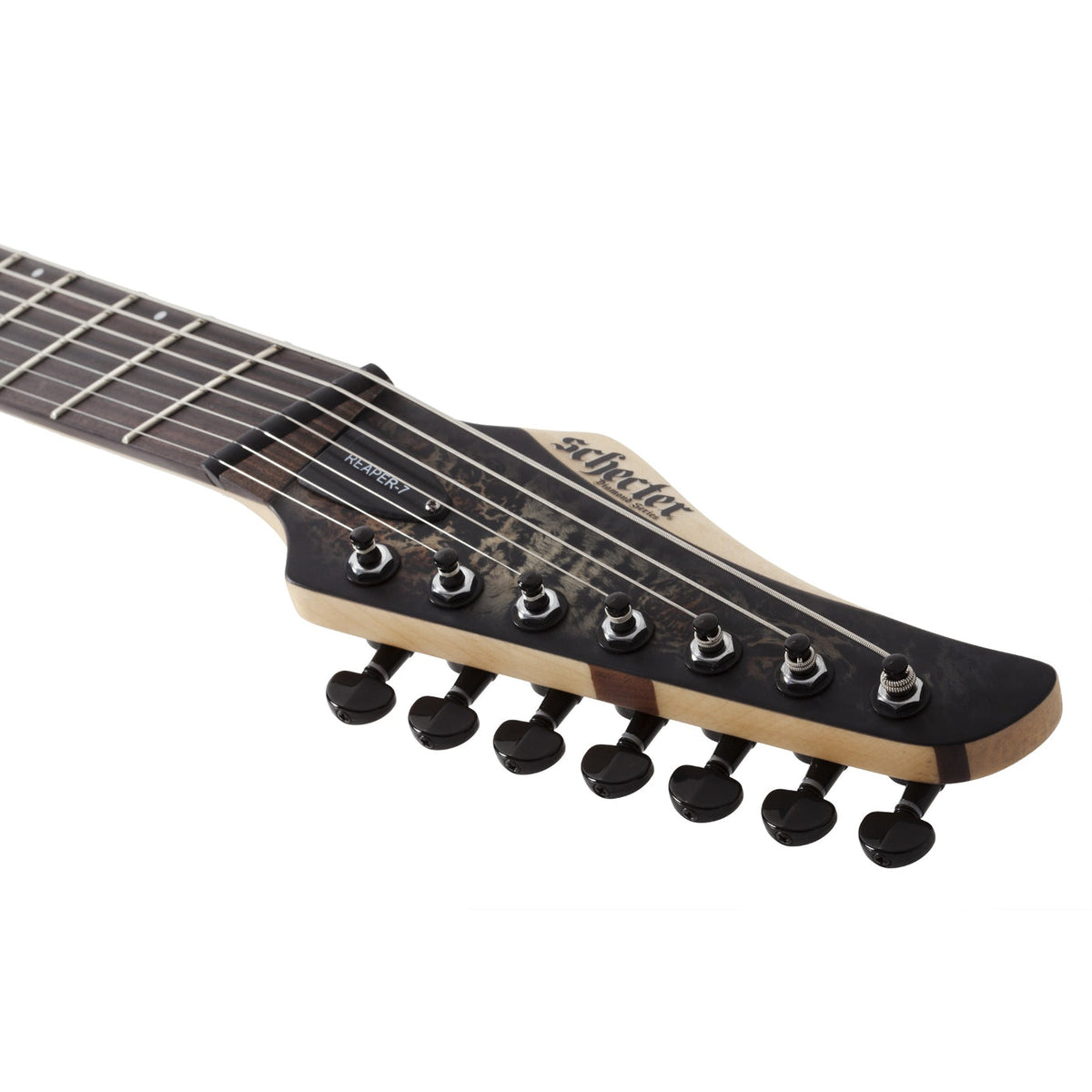 Schecter Reaper-7 Multi-scale 7-string Guitar - Charcoal Burst (Fan Fret)-Schecter-Infinite Music