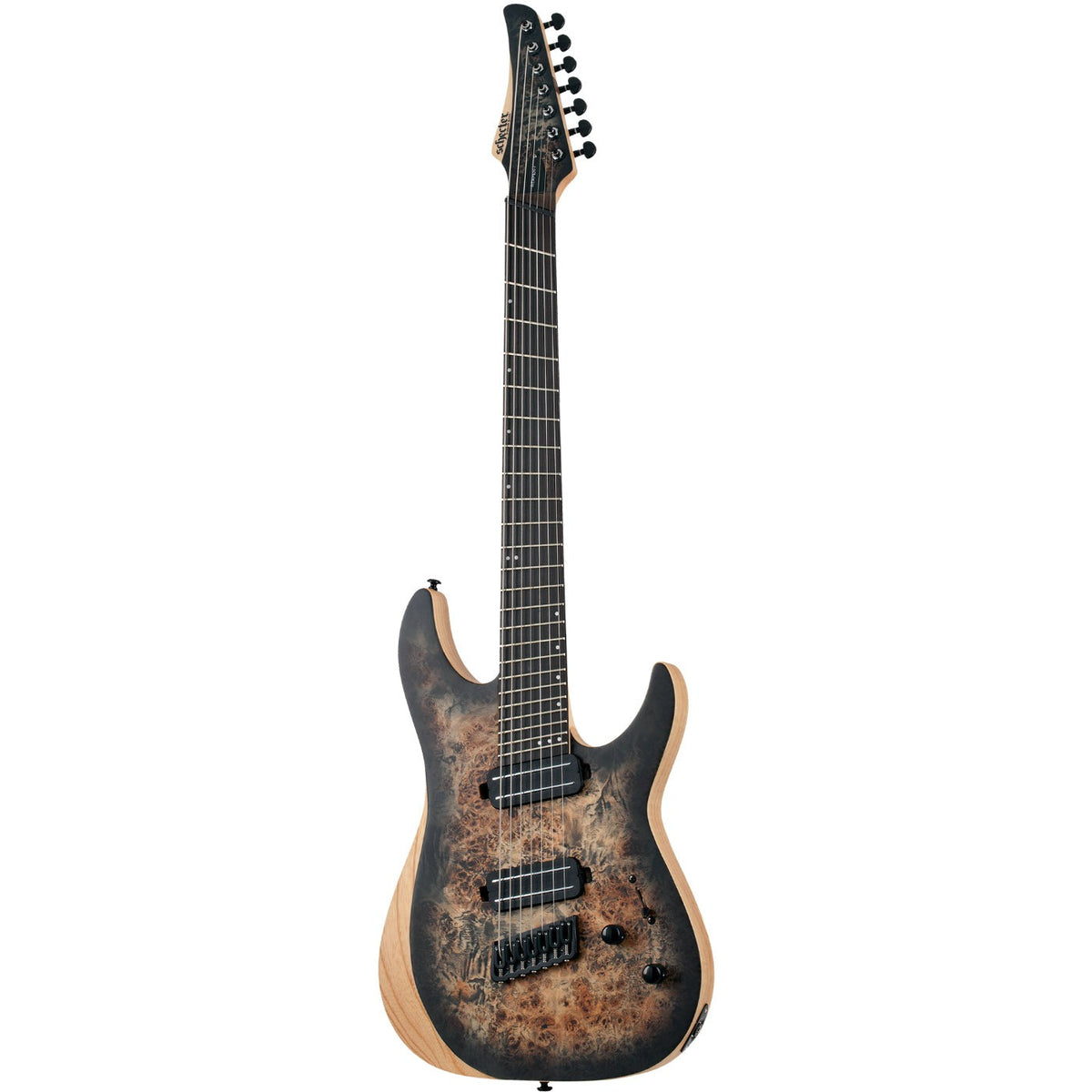 Schecter Reaper-7 Multi-scale 7-string Guitar - Charcoal Burst (Fan Fret)-Schecter-Infinite Music