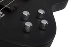 Shecter C-4 Deluxe Satin Black Bass Guitar-Schecter-Infinite Music