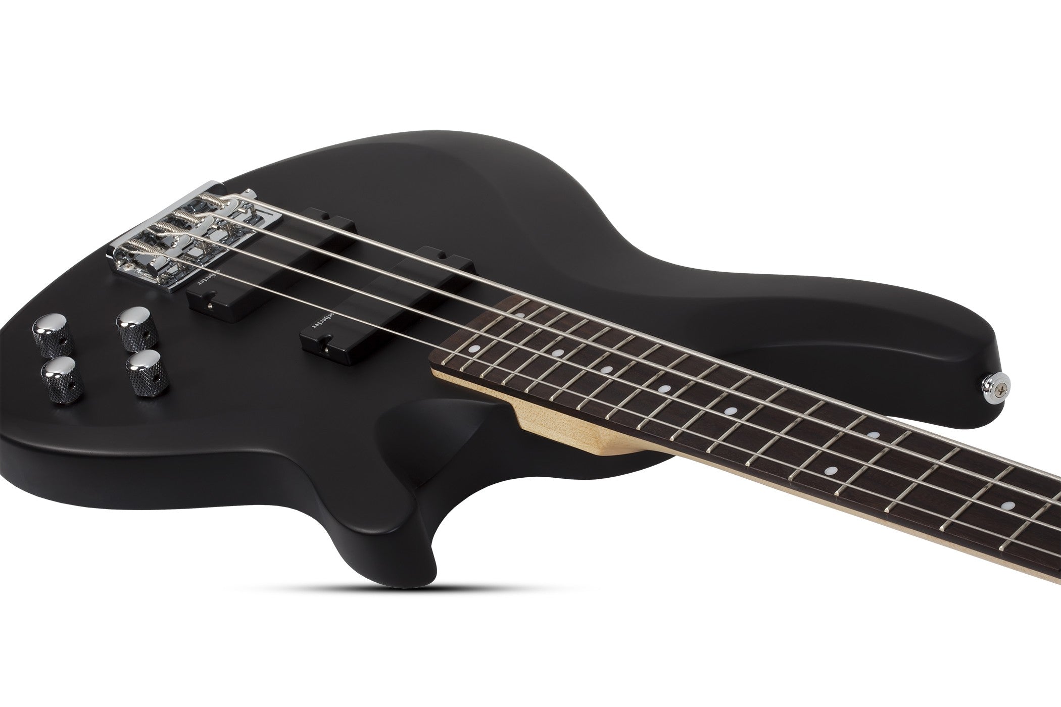 Shecter C-4 Deluxe Satin Black Bass Guitar-Schecter-Infinite Music