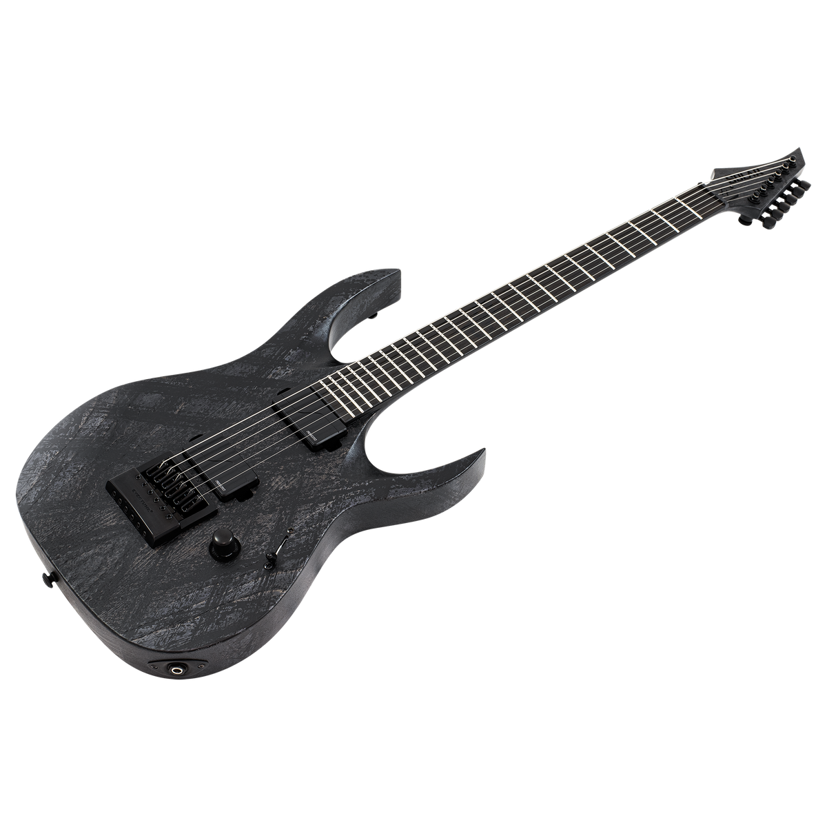 Solar A1.6ASvart Canibalismo Electric Guitar -Open Pore Matte Black w/- Black Splatter-Solar-Infinite Music