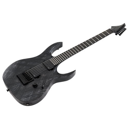 Solar A1.6ASvart Canibalismo Electric Guitar -Open Pore Matte Black w/- Black Splatter-Solar-Infinite Music
